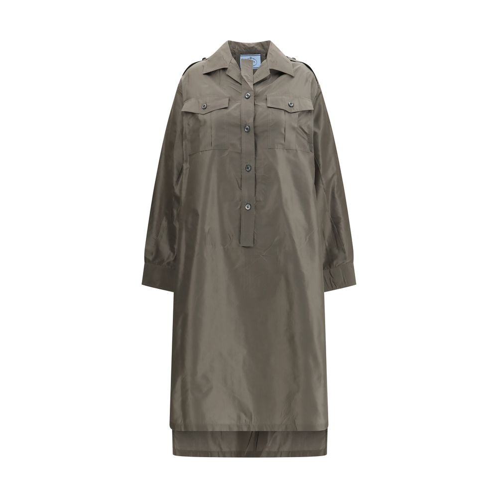 Prada Two-Tone Silk Casual Dress