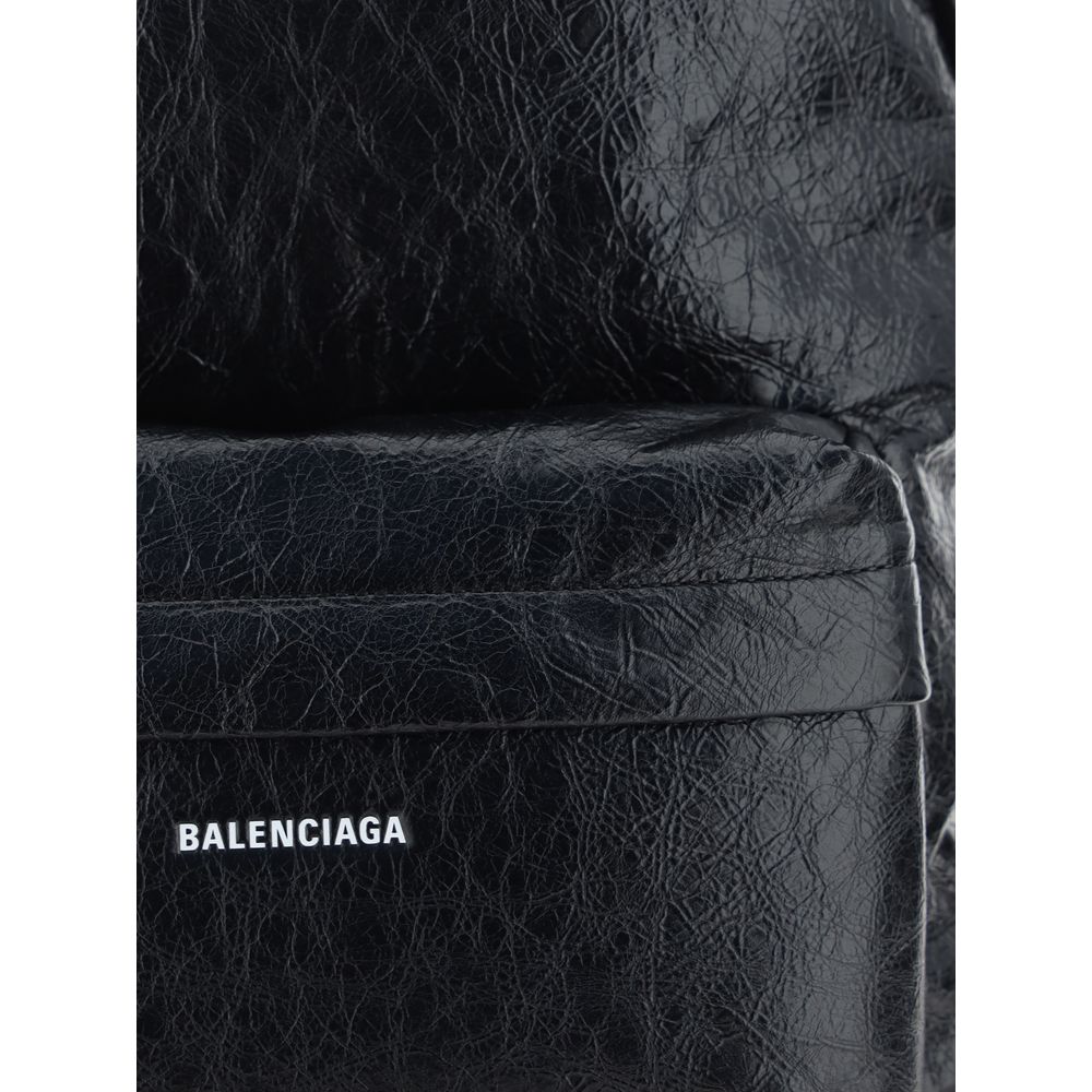 Balenciaga Schwarzer Rucksack aus Kalbsleder Bos Taurus-3