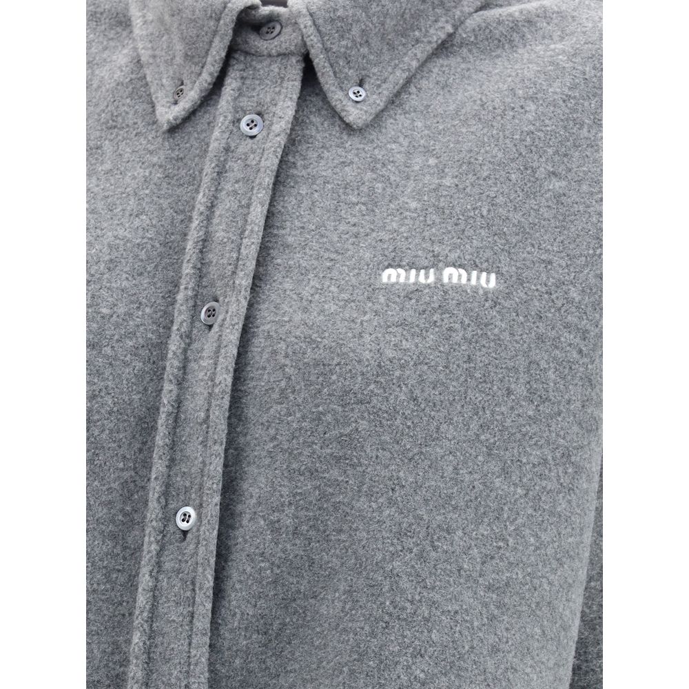 Miu Miu grey polyester shirt-3