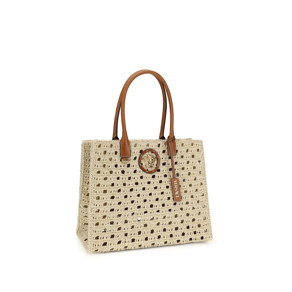 Versace Beige Cotton Handbag-2