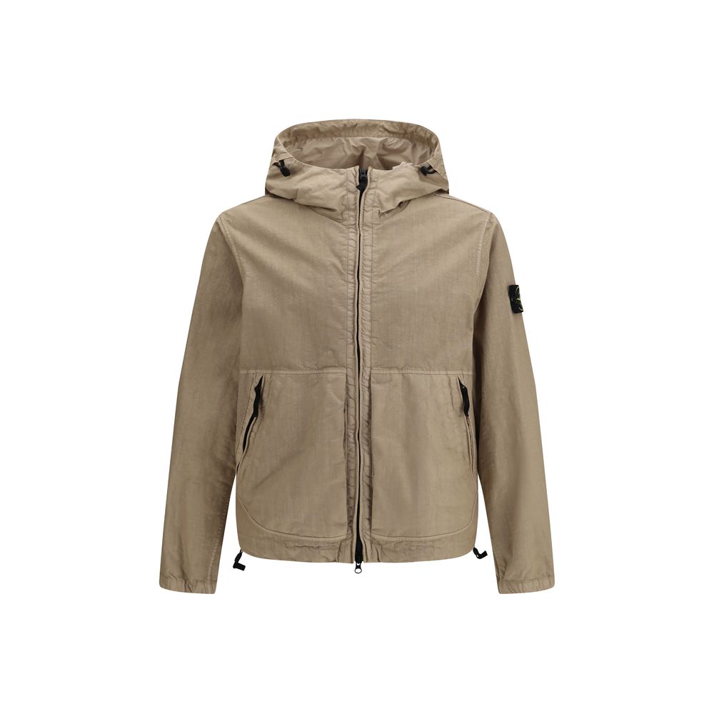 Stone Island Brauner Mantel aus Polyamid