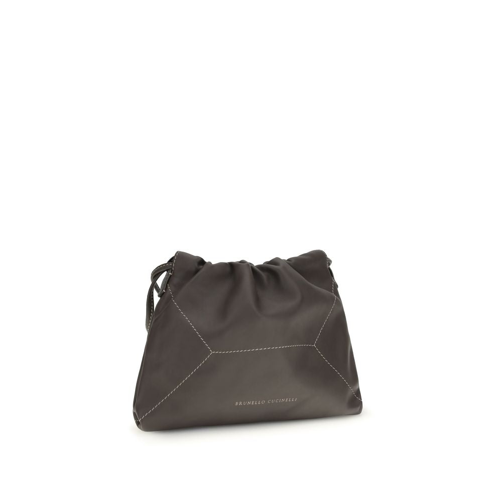 Brunello Cucinelli shoulder bag in brown calfskin leather Bos Taurus-2