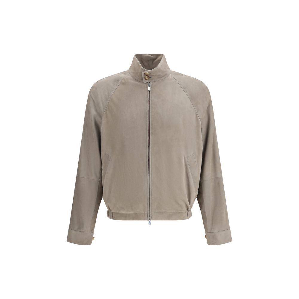 Brunello Cucinelli Zweifarbige Lederjacke