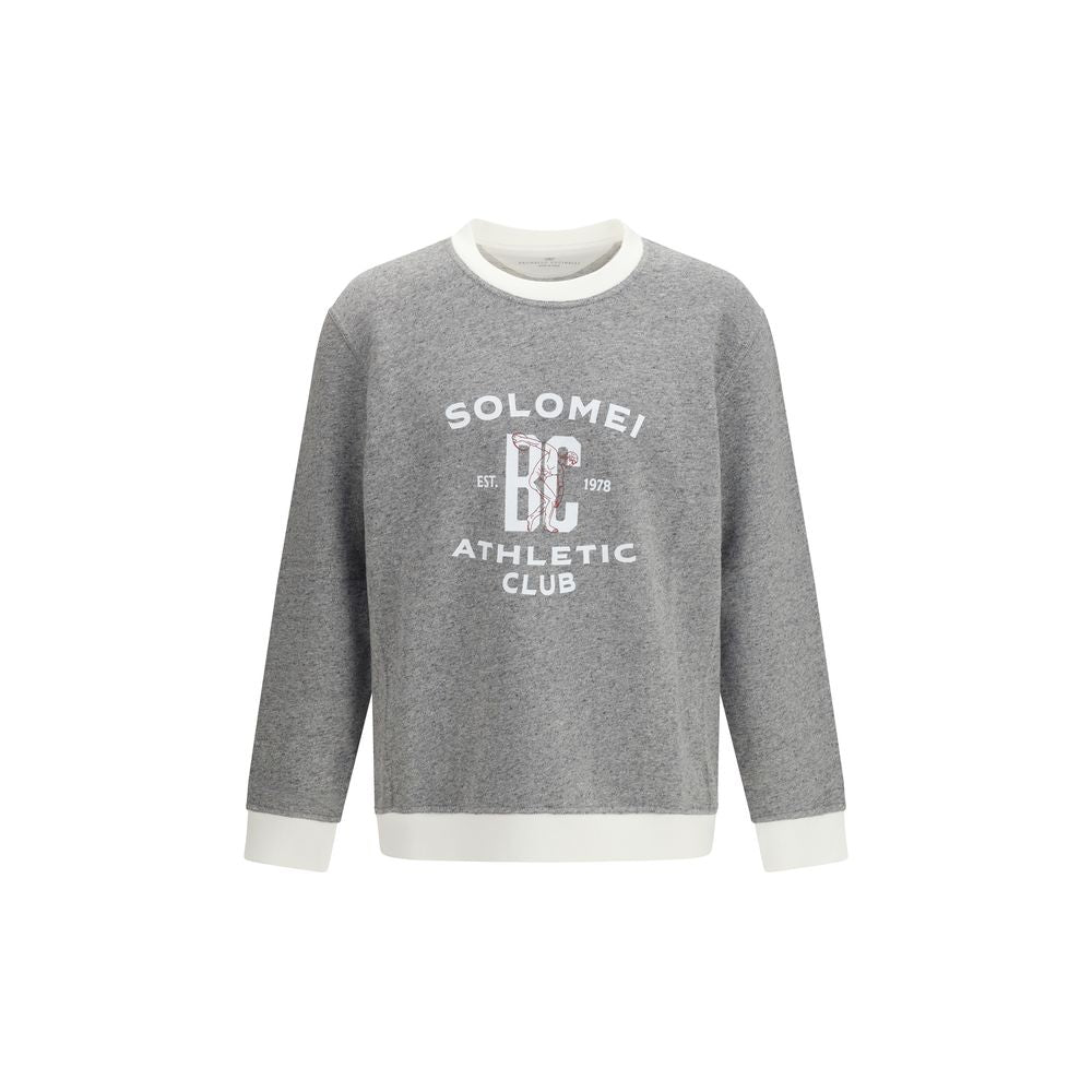 Brunello Cucinelli Gray cotton sweatshirt-1