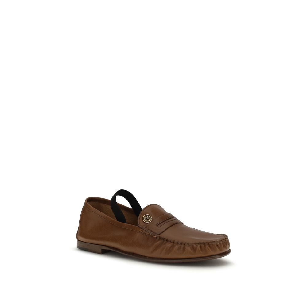Versace Braune Lammleder-Loafer Ovis Aries Aries-2