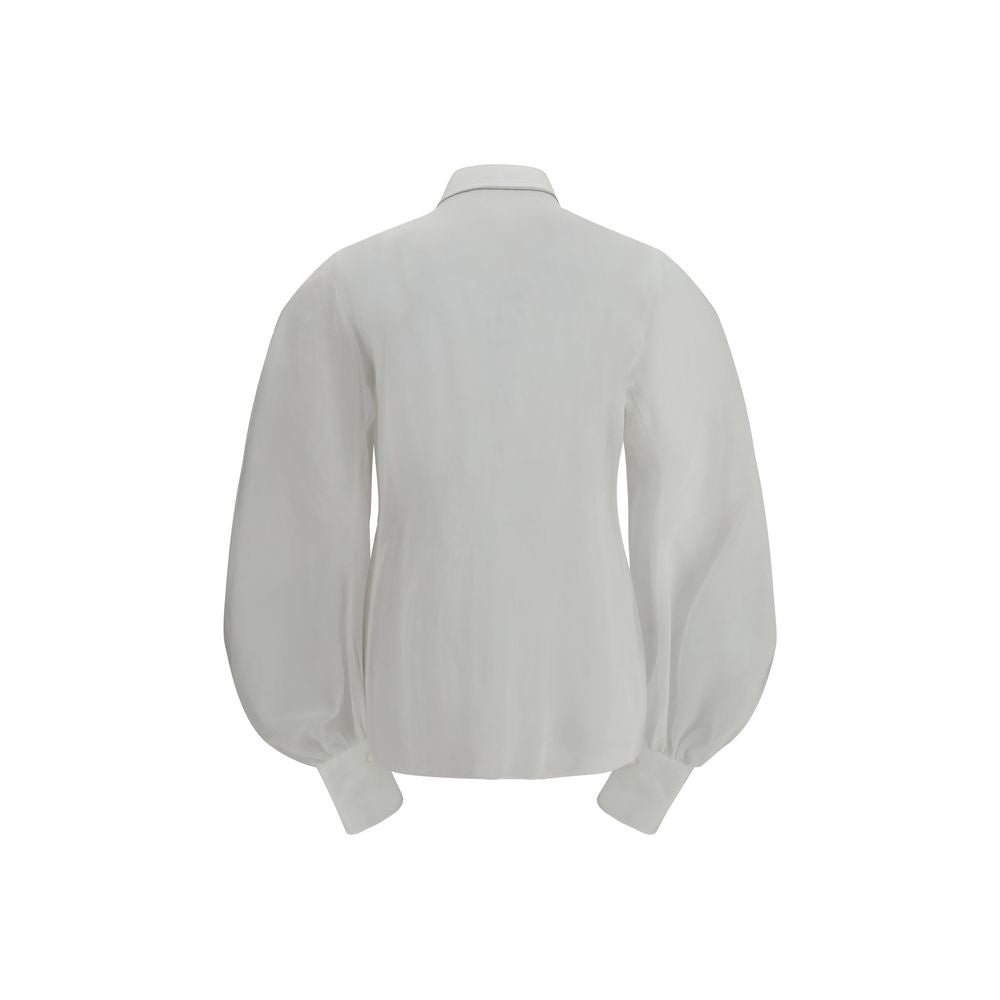 Brunello Cucinelli White Cotton Blouse-2