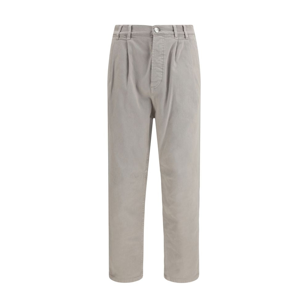 Brunello Cucinelli Brown Cotton Leisure Trousers