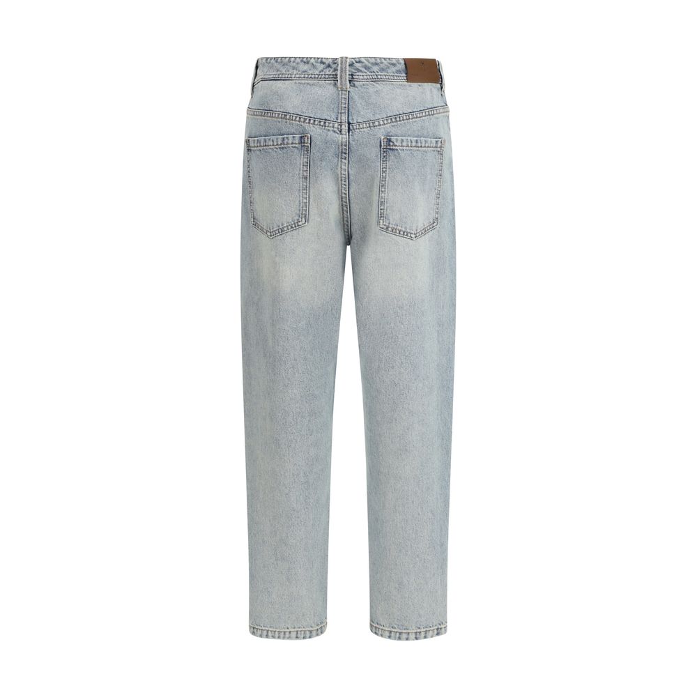 Brunello Cucinelli Blaue Jeans aus Baumwolle im geraden Schnitt-2