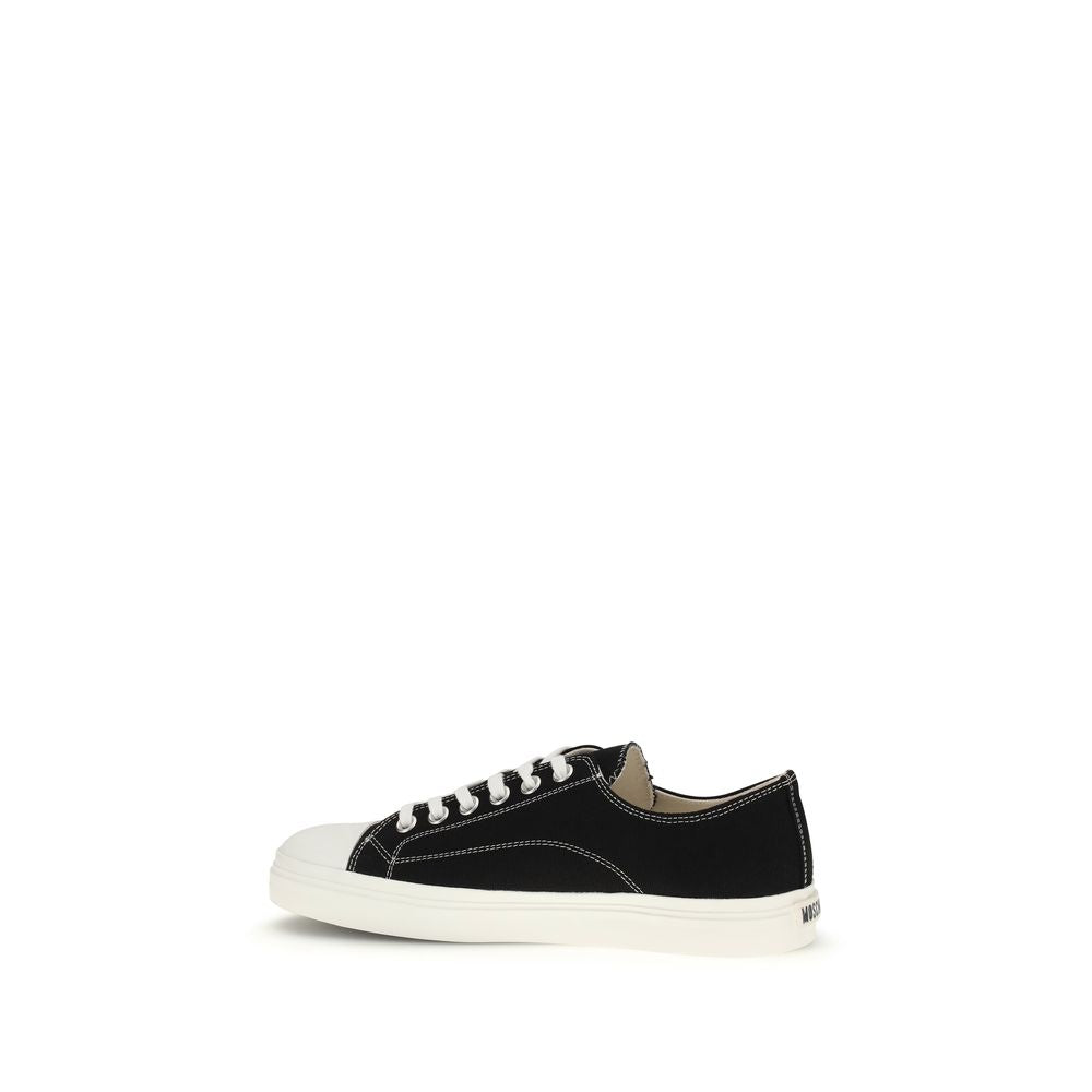 Moschino Schwarze Low-Top-Sneaker aus Baumwolle-3