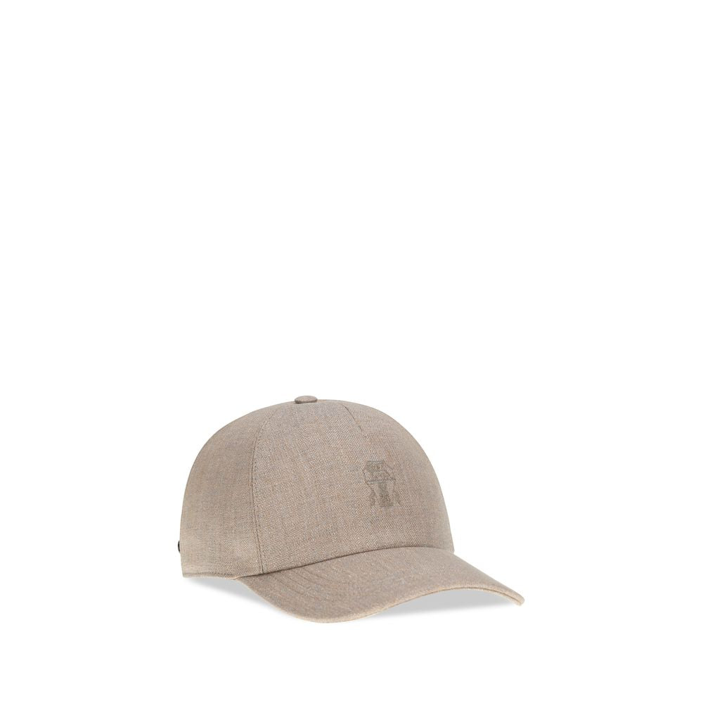 Brunello Cucinelli Beige Leinenkappe (Baseball Cap)-2