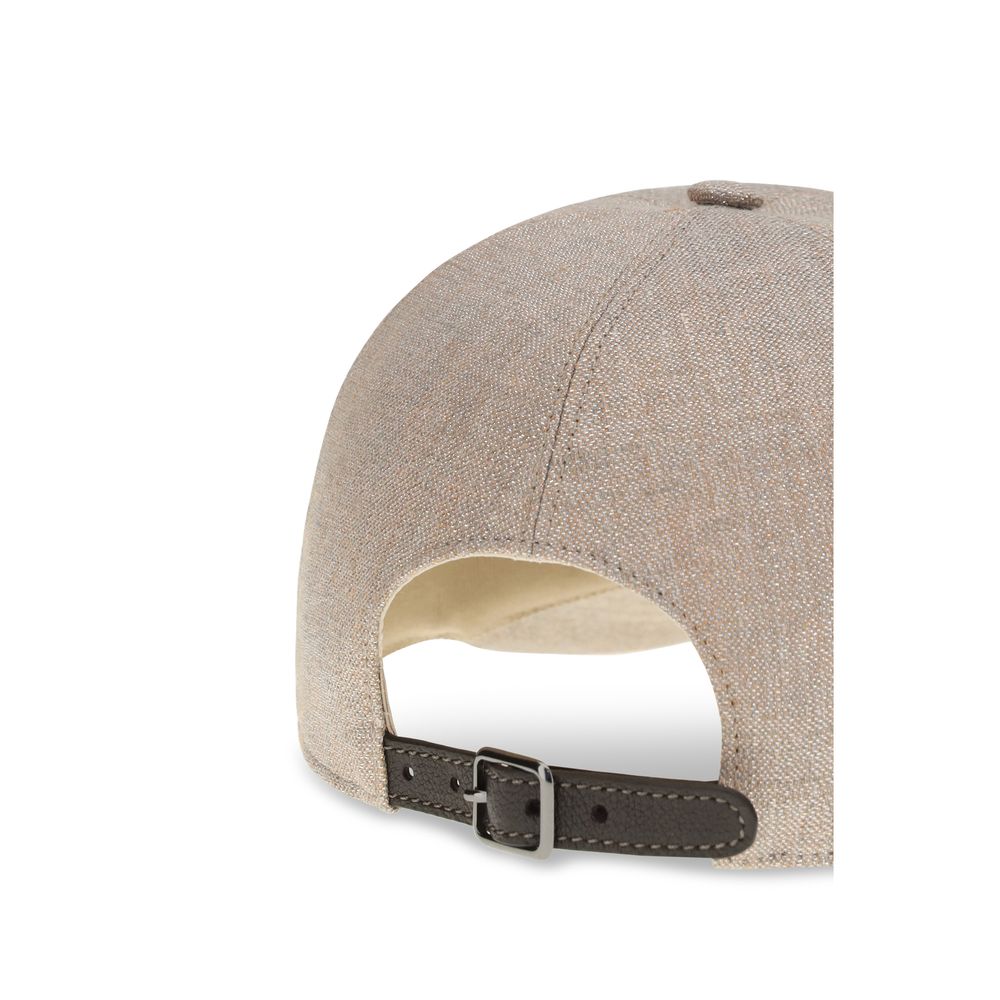 Brunello Cucinelli Beige Leinenkappe (Baseball Cap)-3