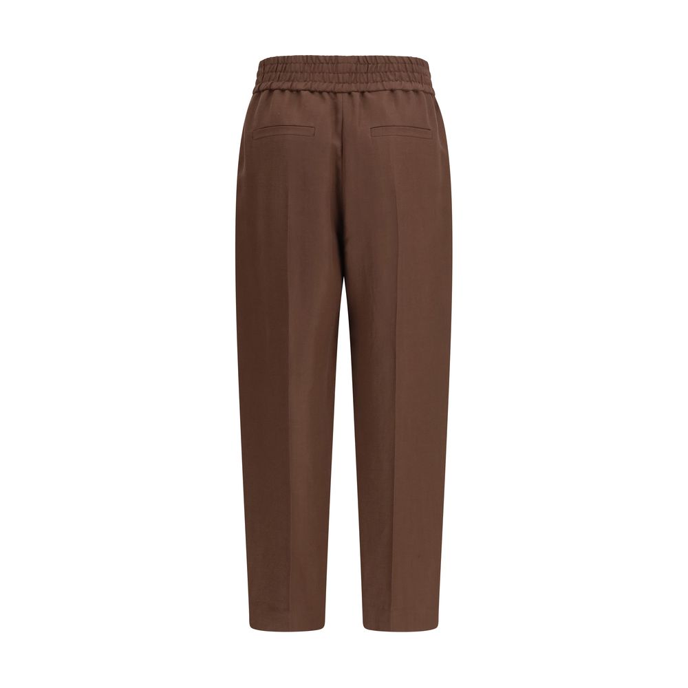 Brunello Cucinelli Braune Viskose-Freizeithose-2