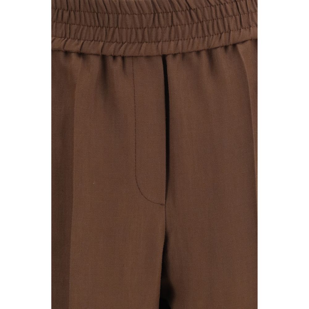 Brunello Cucinelli Braune Viskose-Freizeithose-3