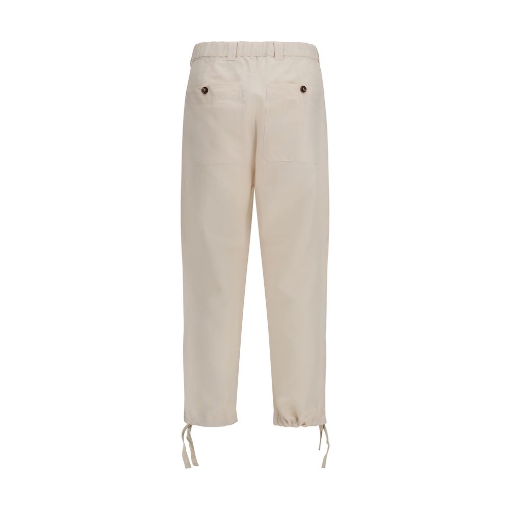 Brunello Cucinelli Beige Linen Casual Pants-2