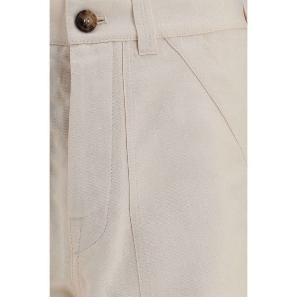Brunello Cucinelli Beige Linen Casual Pants-3