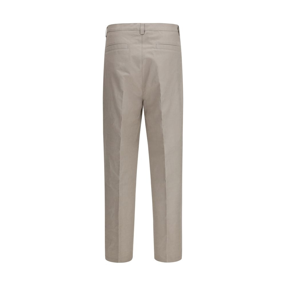 Brunello Cucinelli Beige Cotton Casual Pants-2