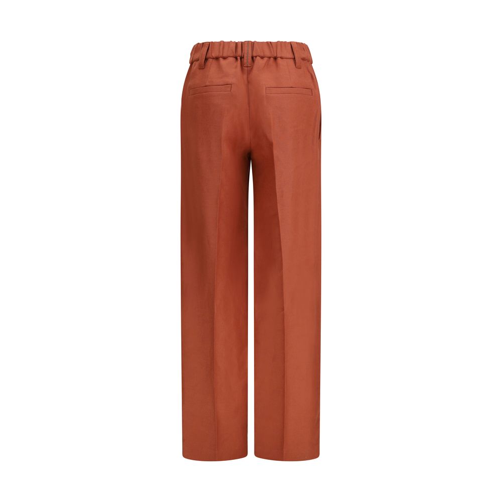 Brunello Cucinelli Multicolor Linen Casual Pants-2