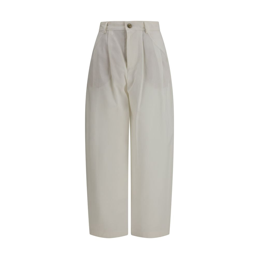 Brunello Cucinelli Beige Seidenhose
