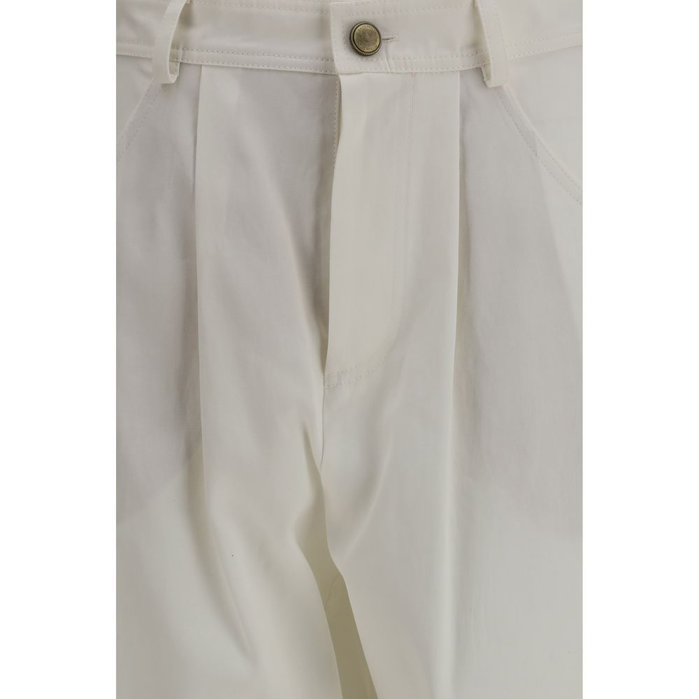 Brunello Cucinelli Beige Seidenhose-3