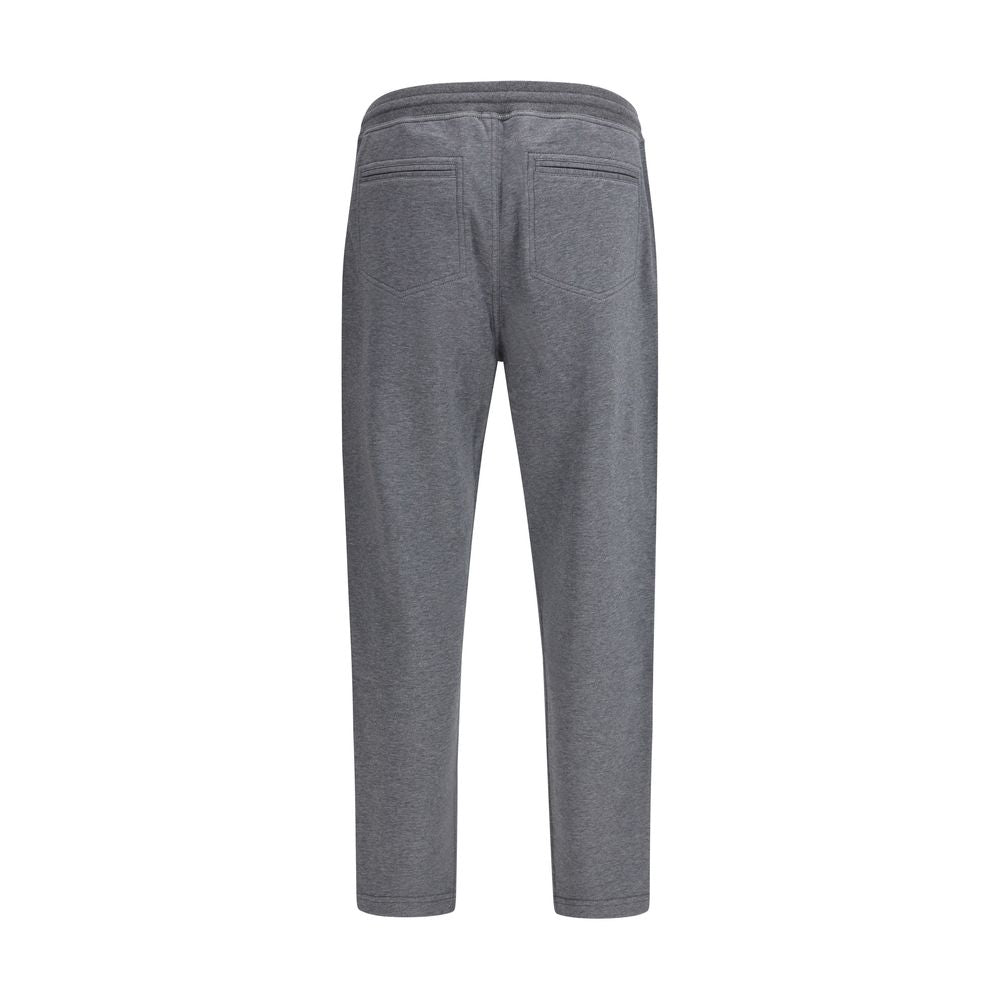 Brunello Cucinelli Grey Cotton Jogging Pants (Tracksuit Bottoms)-2