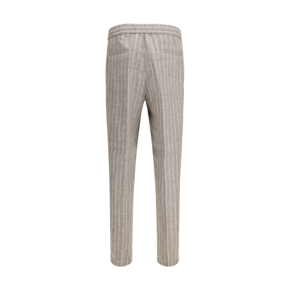Brunello Cucinelli Beige Linen Casual Pants-2