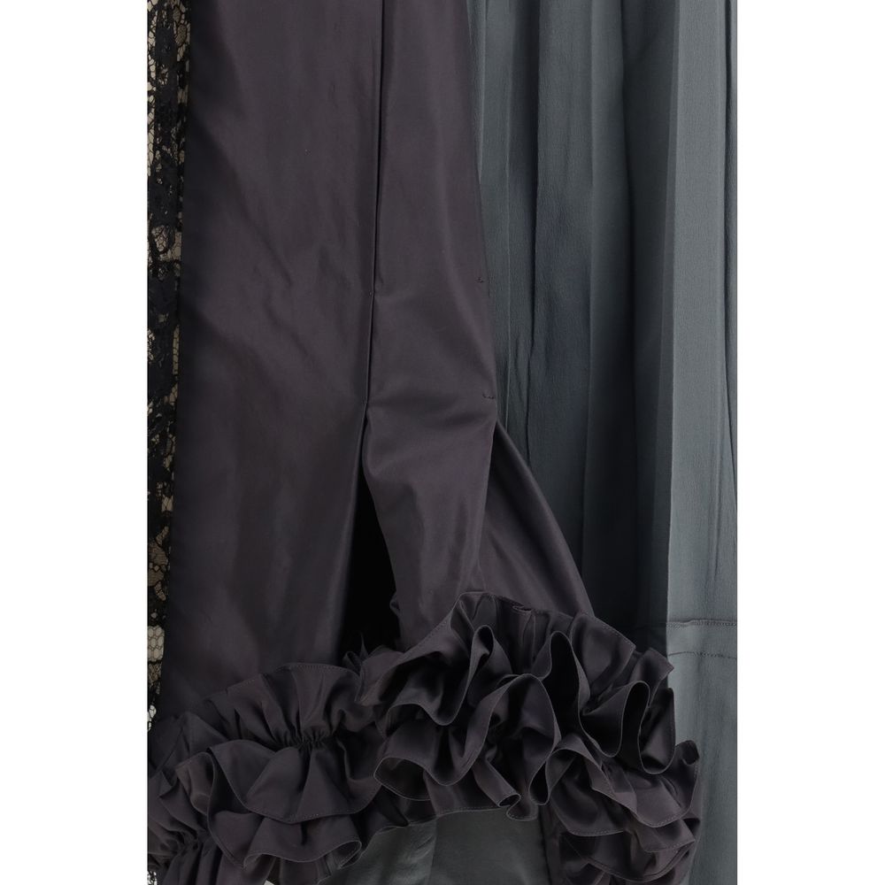Prada Multicolored Silk Midi Skirt-3