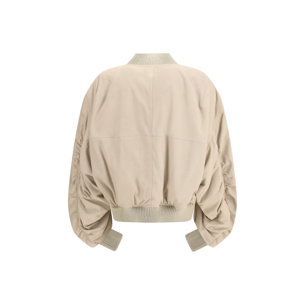Rick Owens Beige Lederjacke-3