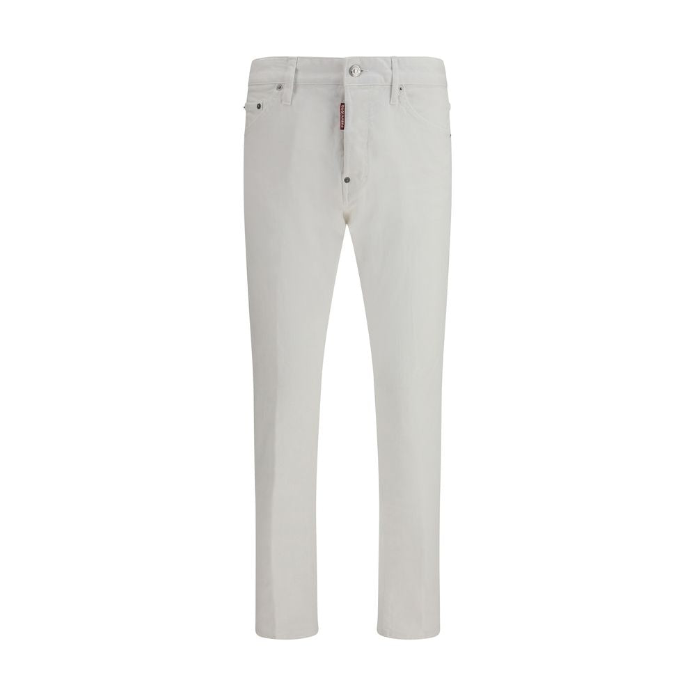 Dsquared² White Cotton Denim Jeans