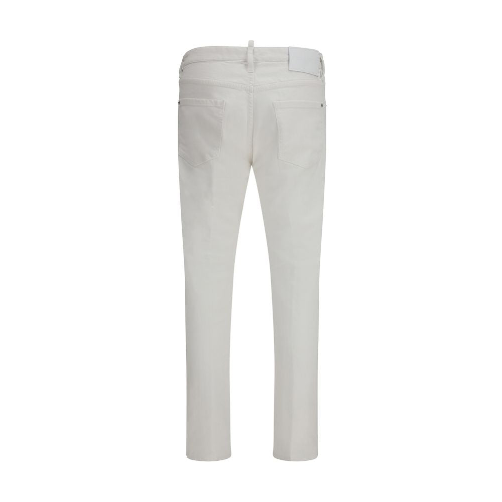 Dsquared² White Cotton Denim Jeans-2