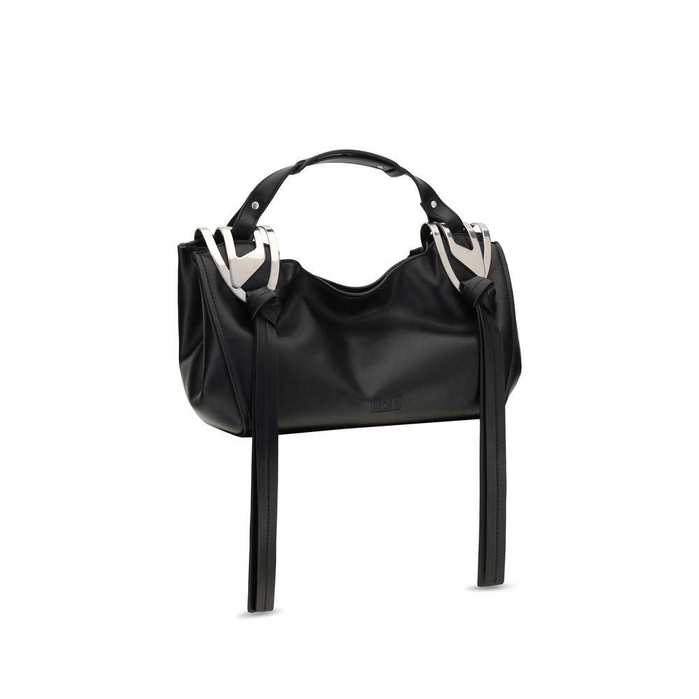 Diesel Schwarze Kalbsleder Bos Taurus Handtasche-2