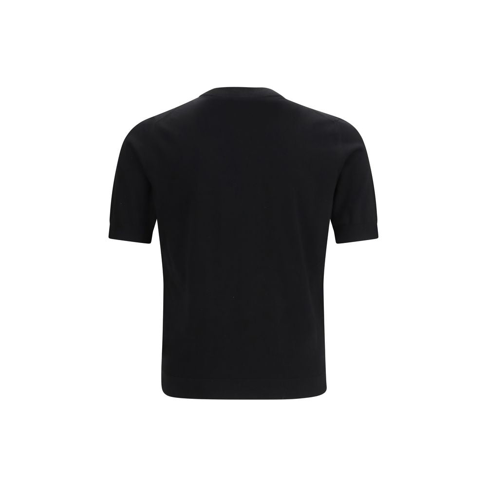 Prada Schwarzes Baumwoll-T-Shirt-2