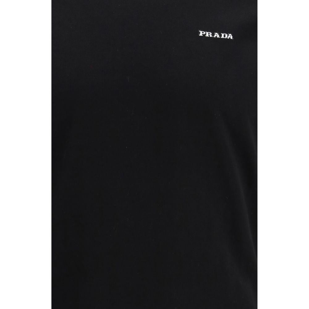 Prada Schwarzes Baumwoll-T-Shirt-3