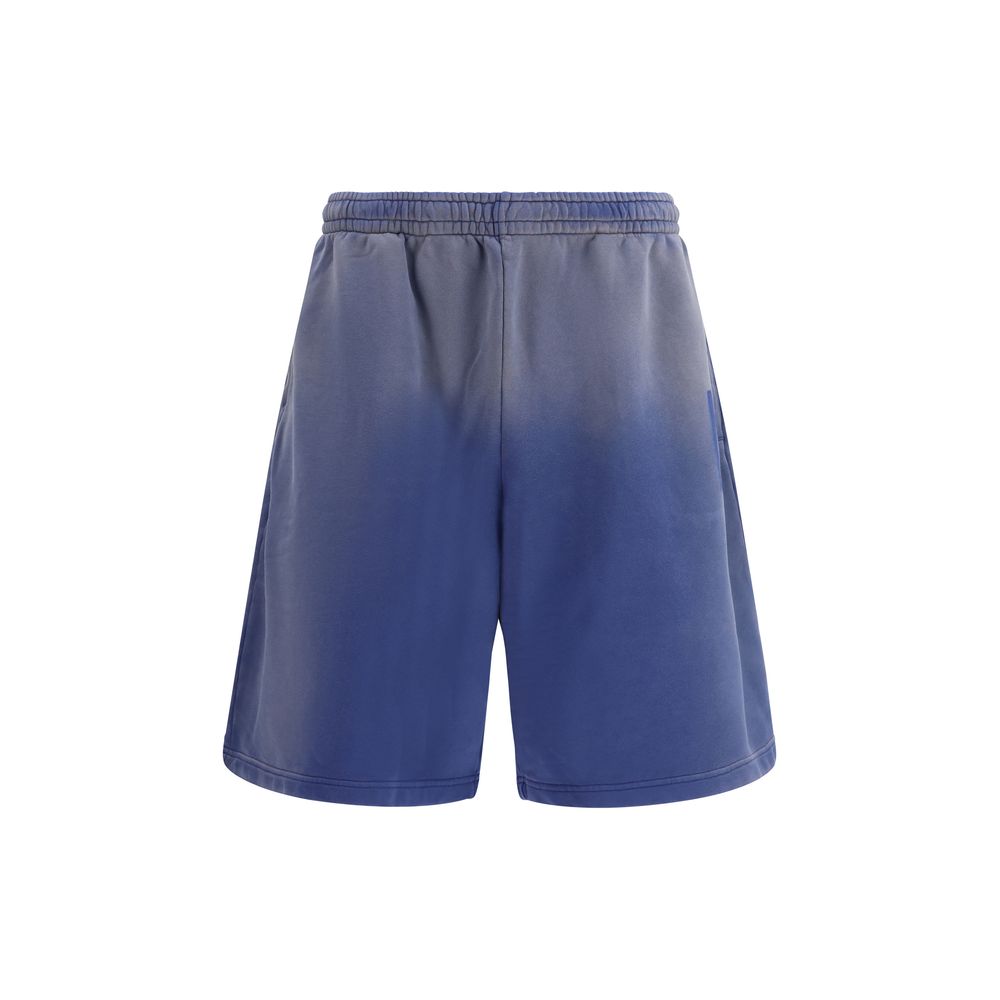 Moschino Blaue Baumwoll-Bermudashorts-1