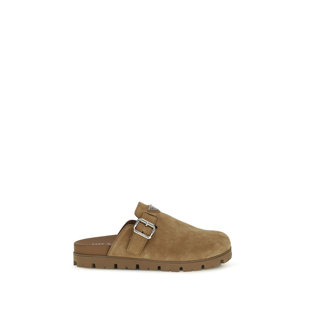 Prada Beige Kalbsleder Bos Taurus Mules-1