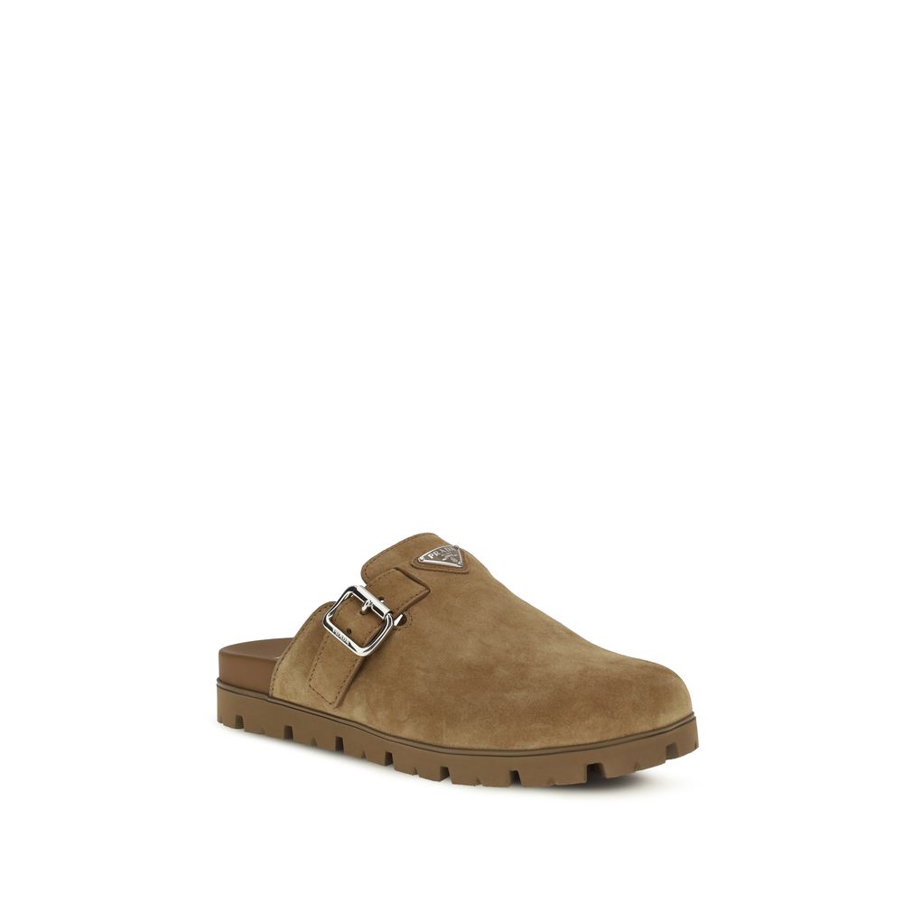 Prada Beige Kalbsleder Bos Taurus Mules-2