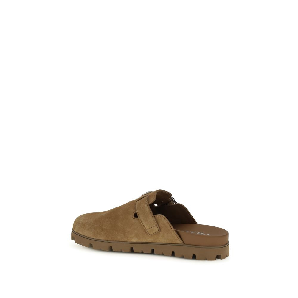 Prada Beige Kalbsleder Bos Taurus Mules-3