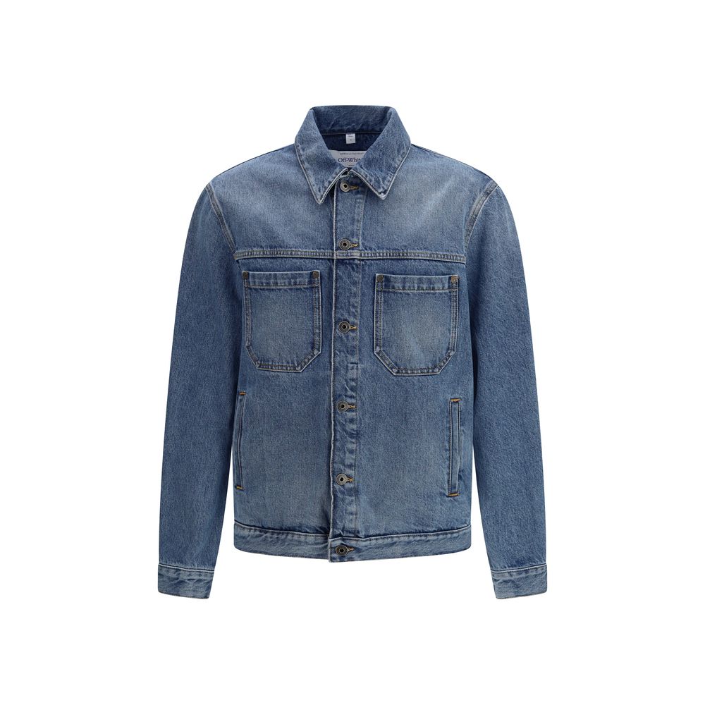 Off-White Blue Cotton Denim Jacket-1