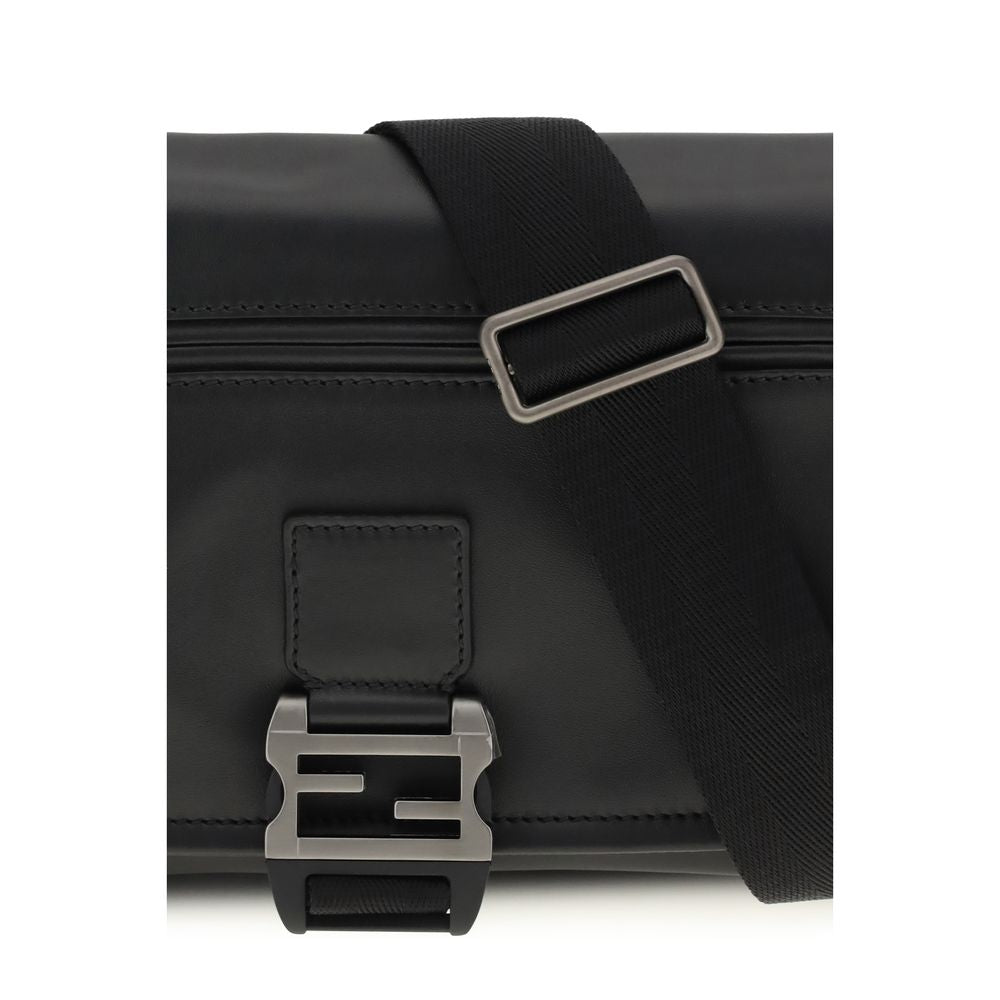 Fendi Black Bos Taurus Calfskin Shoulder Bag-4
