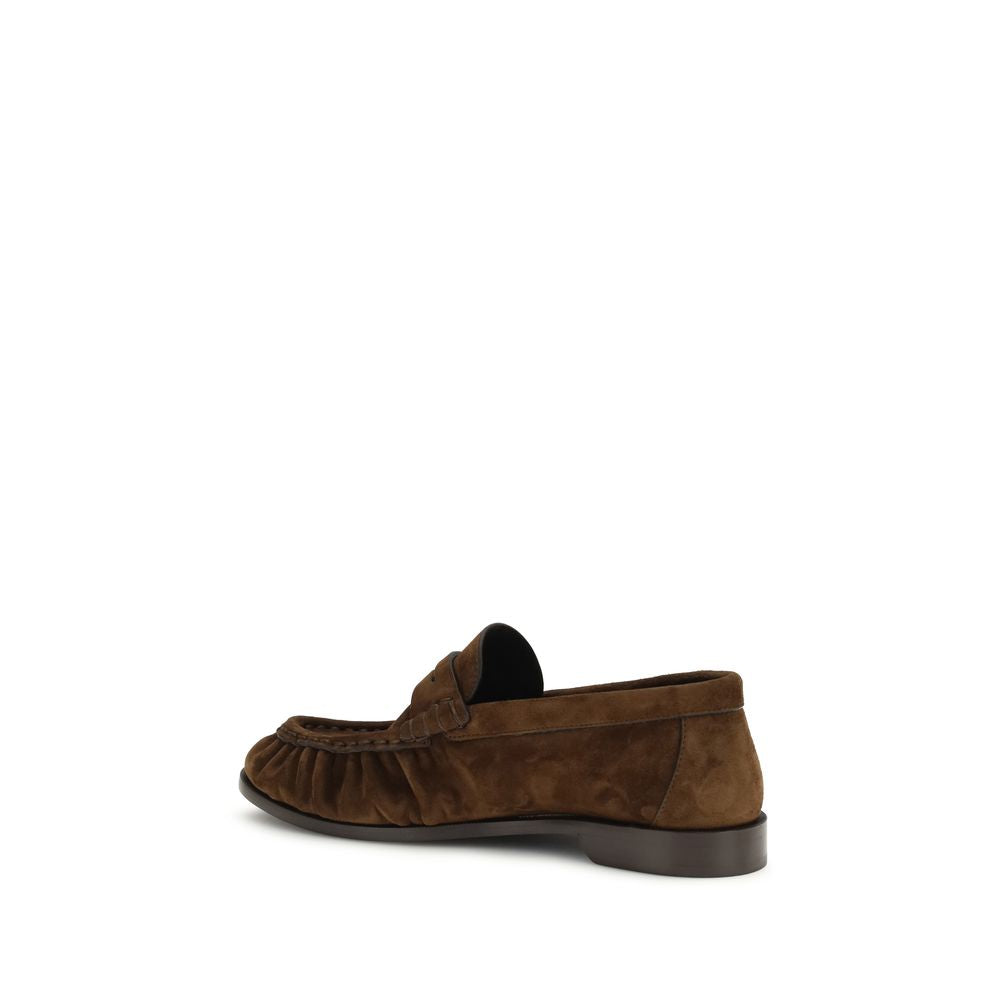 Saint Laurent Braune Kalbsleder Bos Taurus Loafer zum Hineinschlüpfen-3