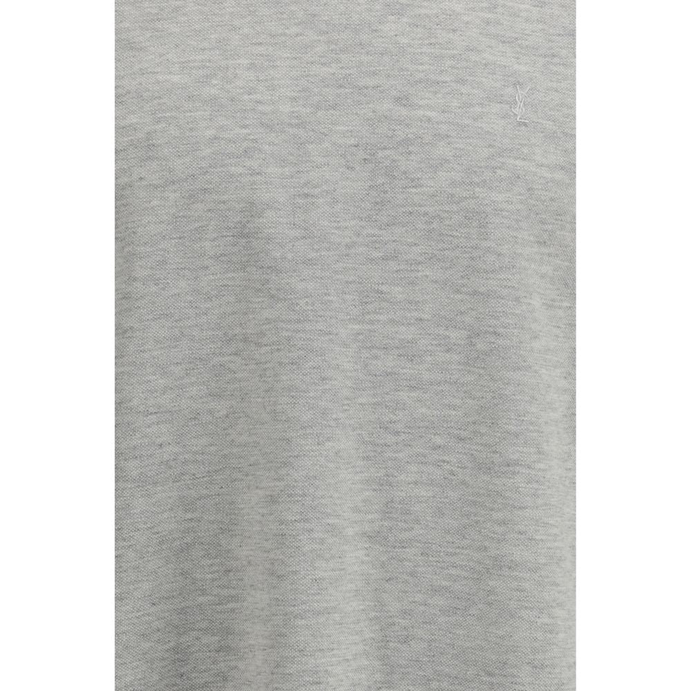 Saint Laurent Graues Baumwoll-T-Shirt-3
