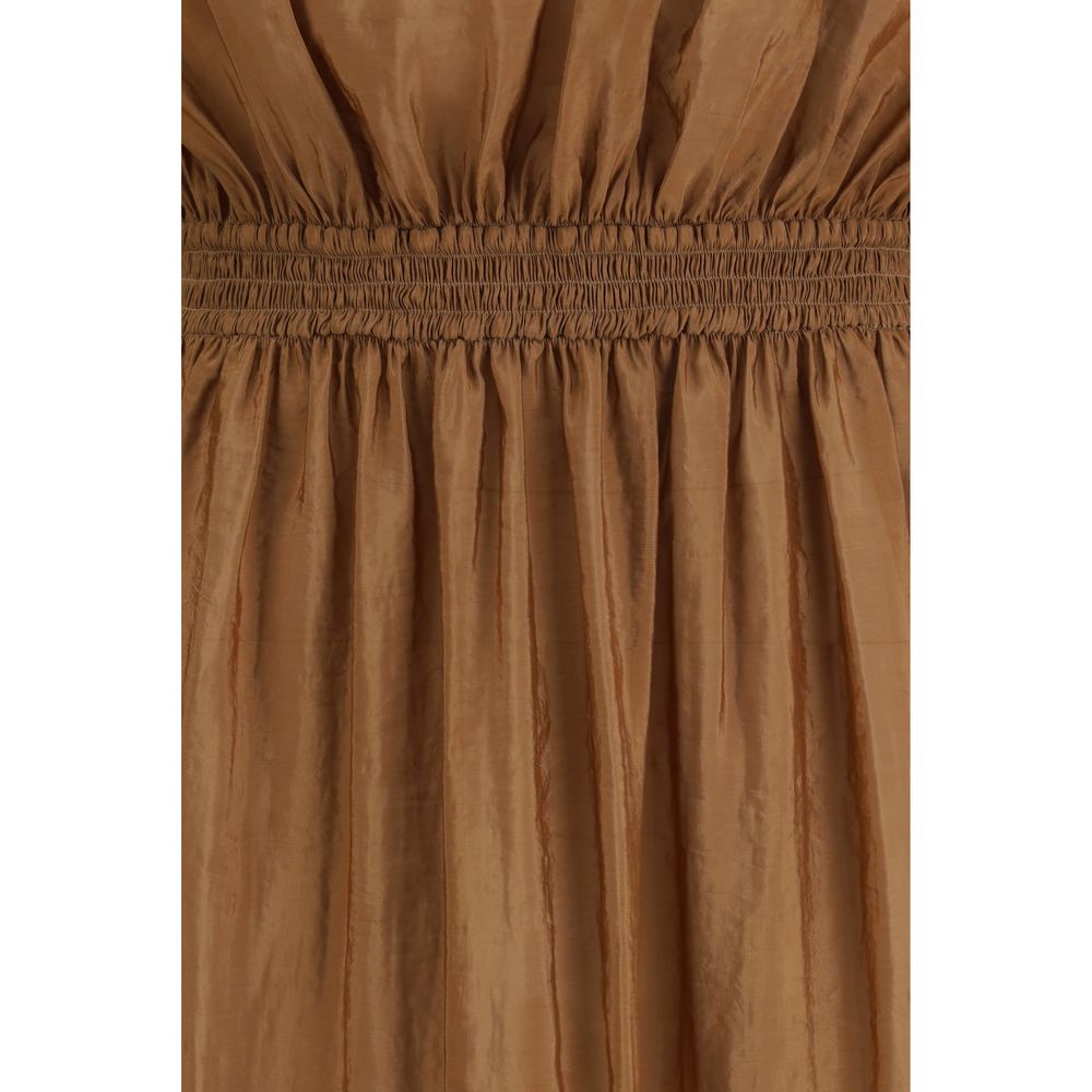 Saint Laurent Beiges Polyester Freizeitkleid-3