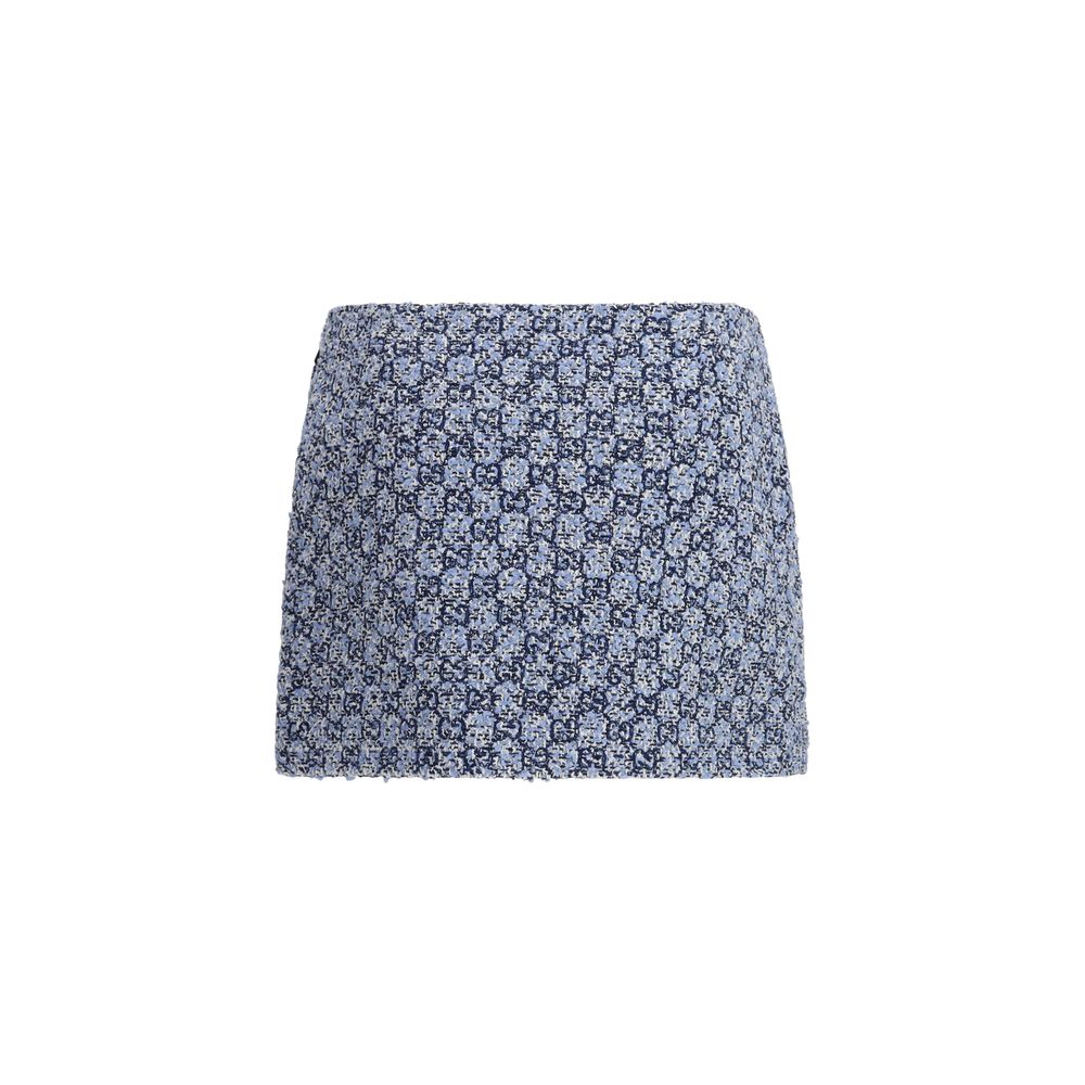 Gucci Blaue Baumwoll-Minirock-2
