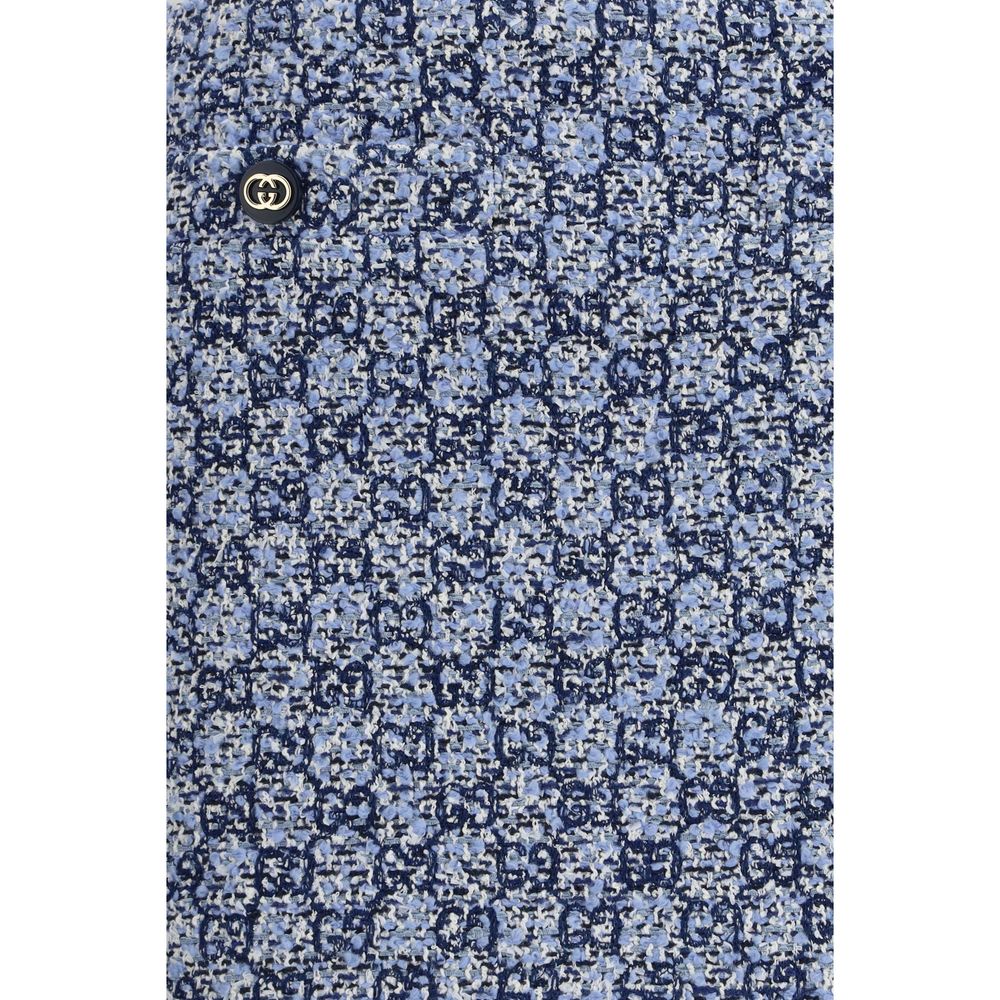Gucci Blaue Baumwoll-Minirock-3
