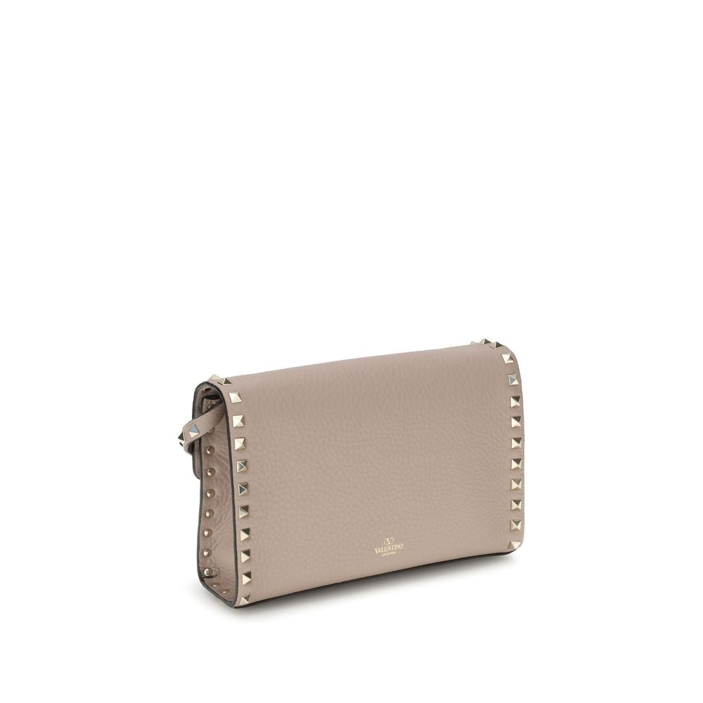 Valentino Garavani Beige Calf Leather Bos Taurus Shoulder Bag-3