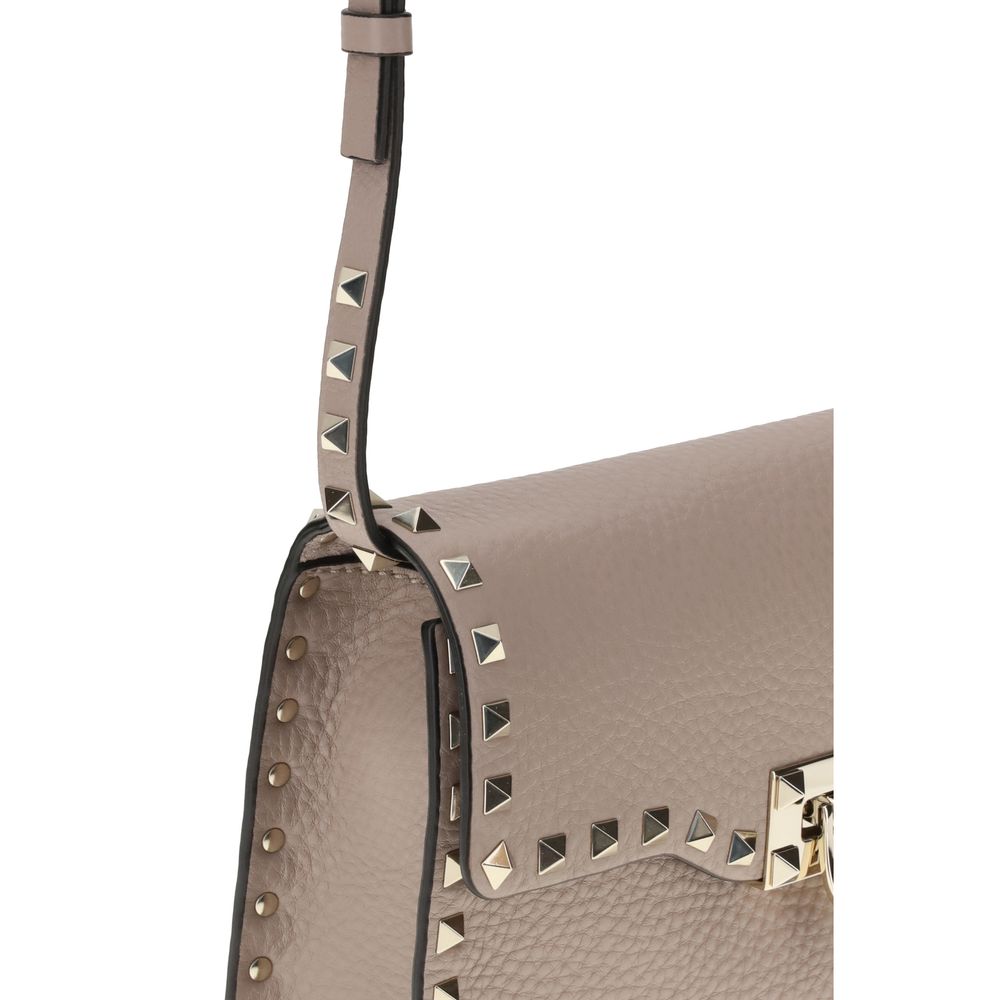 Valentino Garavani Beige Calf Leather Bos Taurus Shoulder Bag-4