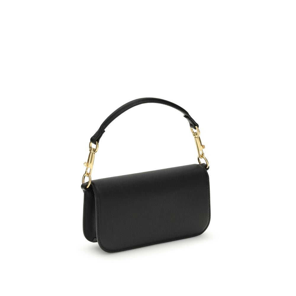 Valentino Garavani Black Bos Taurus Calfskin Shoulder Bag-3