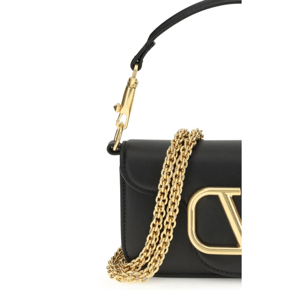 Valentino Garavani Black Bos Taurus Calfskin Shoulder Bag-4