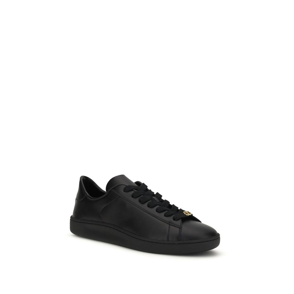 Valentino Garavani Black Bos Taurus Calfskin Sneakers-2