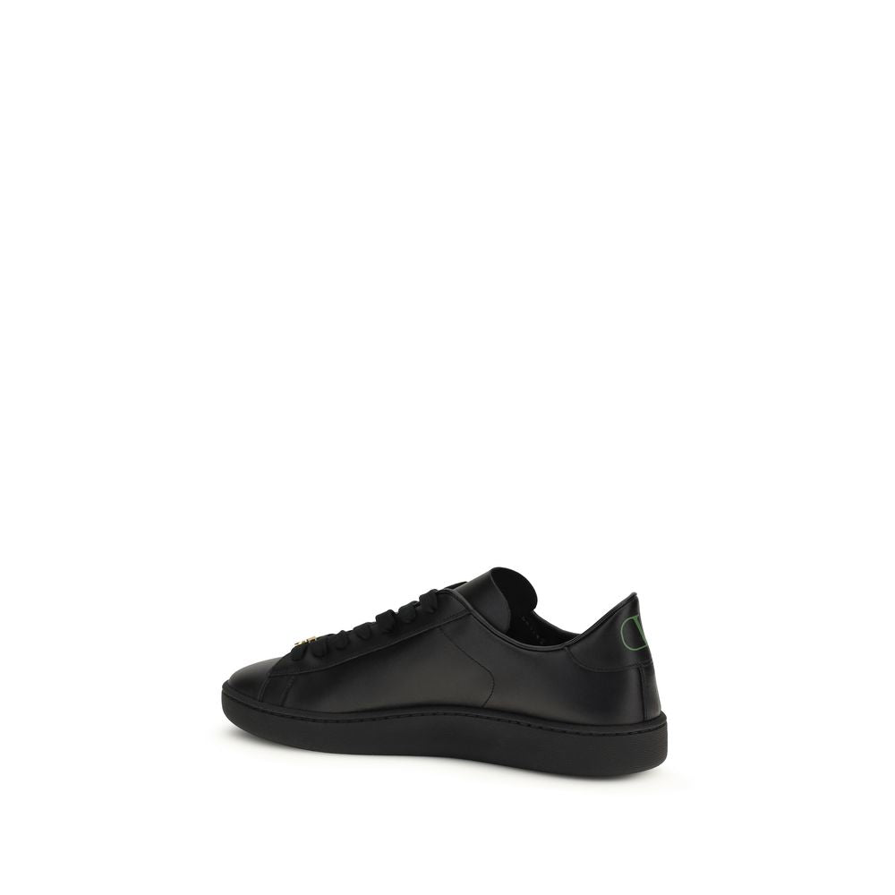 Valentino Garavani Black Bos Taurus Calfskin Sneakers-3