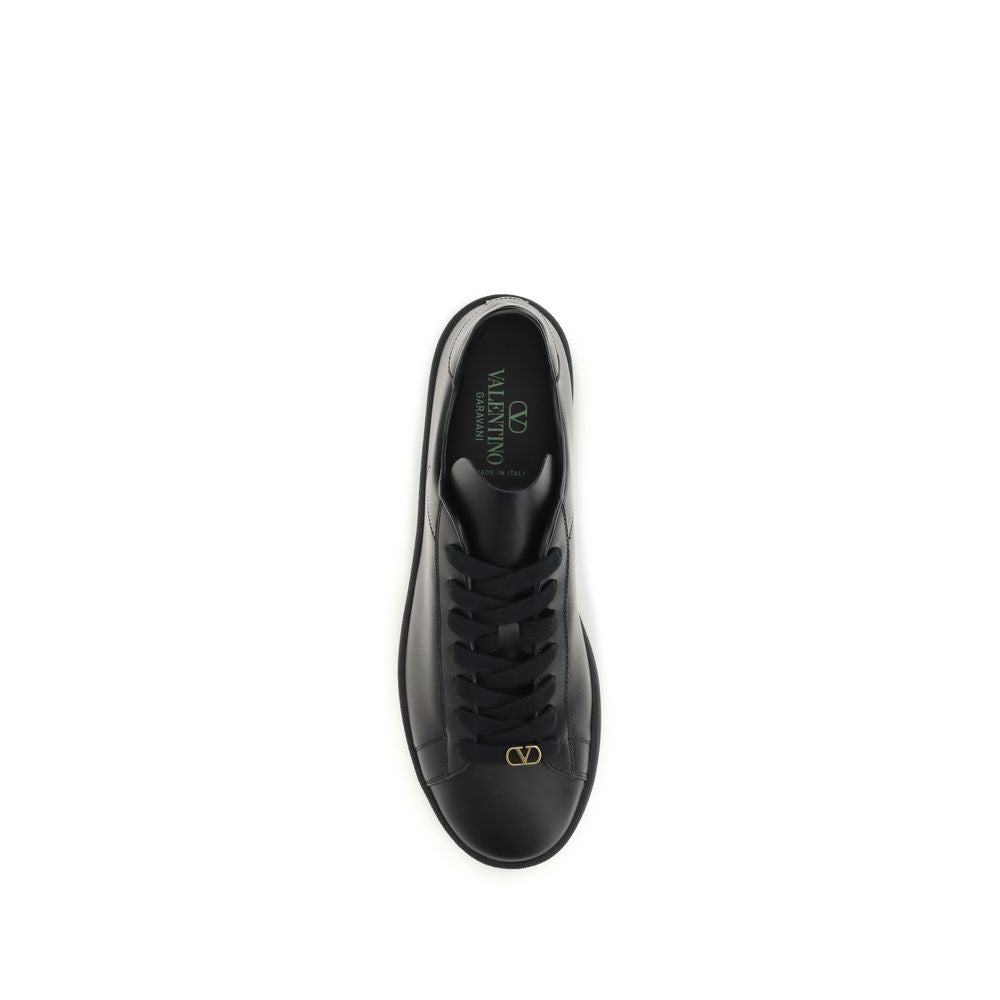 Valentino Garavani Black Bos Taurus Calfskin Sneakers-4